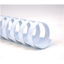 Canutillo plástico DIN A4 GBC 51 mm ovalados (Caja 50), blanco