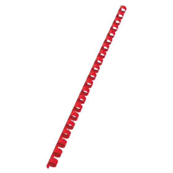 Canutillo plástico DIN A4 GBC 10 mm (Caja 100), rojo