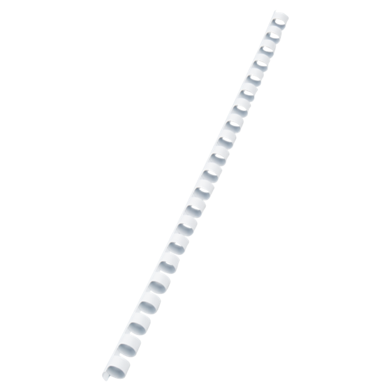 Canutillo plástico DIN A4 GBC 10 mm (Caja 100), blanco
