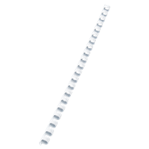 Canutillo plástico DIN A4 GBC 10 mm (Caja 100), blanco