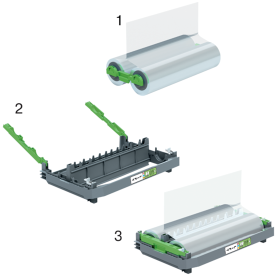 Cartucho Recargable Gbc Foton 30 Con Rollo De Plastificación De 100 Micras Brillante 