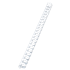 Canutillo plástico DIN A4 GBC 19 mm (Caja 100), blanco