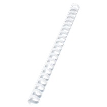 Canutillo plástico DIN A4 GBC 19 mm (Caja 100), blanco