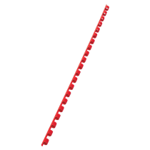 Canutillo plástico DIN A4 GBC 6 mm (Caja 100), rojo