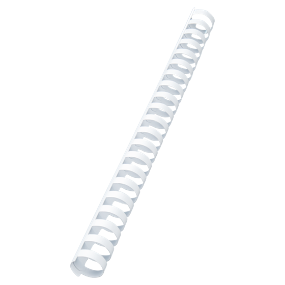 Canutillo plástico DIN A4 GBC 22 mm (Caja 100), blanco
