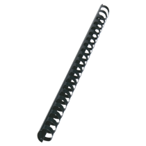 Canutillo plástico DIN A4 GBC 32 mm ovalados (Caja 50), negro