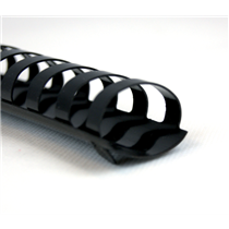 Canutillo plástico DIN A4 GBC 32 mm ovalados (Caja 50), negro
