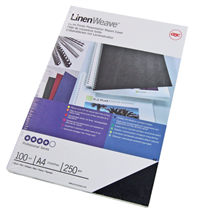 Portada Encuadernar Gbc Linenweave Negro 250 grs DIN A4 (Pack 100)
