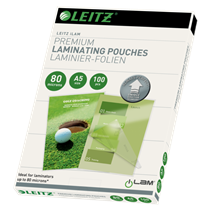 Bolsas De Plastificación Prémium Ilam De Leitz Con Udt A5, 80 Micras Cristal