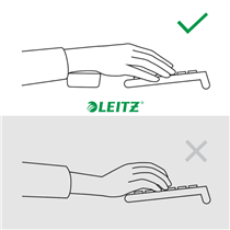Reposamuñecas Ajustable Para Teclado Leitz Ergo Gris Oscuro