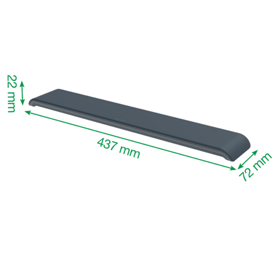 Reposamuñecas Ajustable Para Teclado Leitz Ergo Gris Oscuro