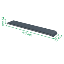 Reposamuñecas Ajustable Para Teclado Leitz Ergo Gris Oscuro