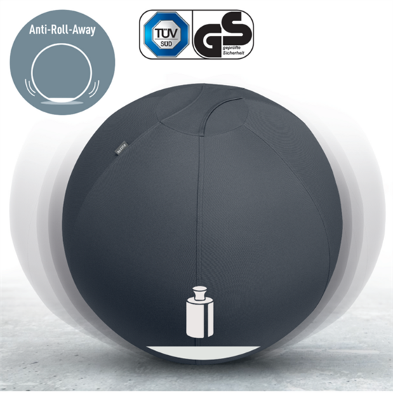 Balón De Asiento Antideslizante Leitz Ergo Active 55Cm Gris Oscuro