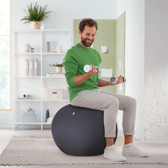 Balón De Asiento Antideslizante Leitz Ergo Active 55Cm Gris Oscuro