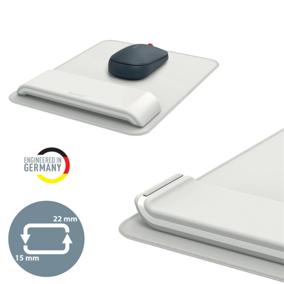 Alfombrilla Para Ratón Con Reposamuñecas Ajustable Leitz Ergo Gris