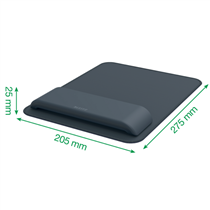Alfombrilla Para Ratón Con Reposamuñecas Ajustable Leitz Ergo Gris Oscuro