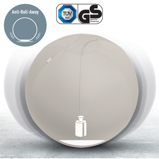 Balón De Asiento Antideslizante Leitz Ergo Active 75Cm Gris