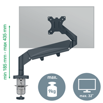 Brazo Para Un Monitor Leitz Ergo Space Saving Gris Oscuro