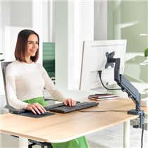 Brazo Para Un Monitor Leitz Ergo Space Saving Gris Oscuro
