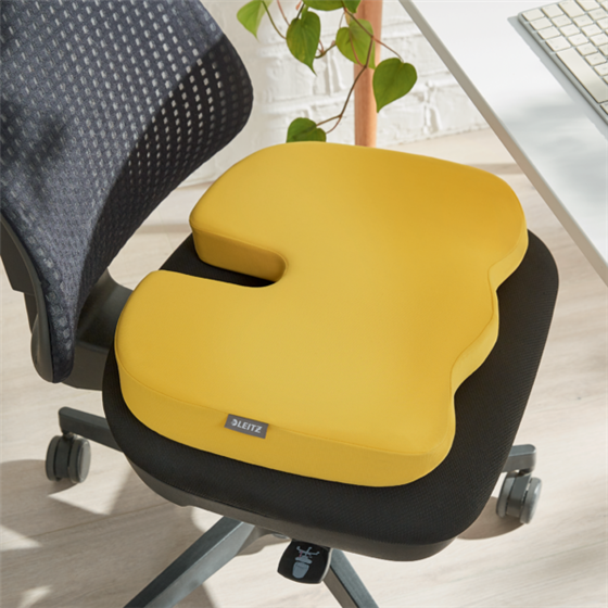 Cojín De Asiento Leitz Ergo Cosy Amarillo Cálido