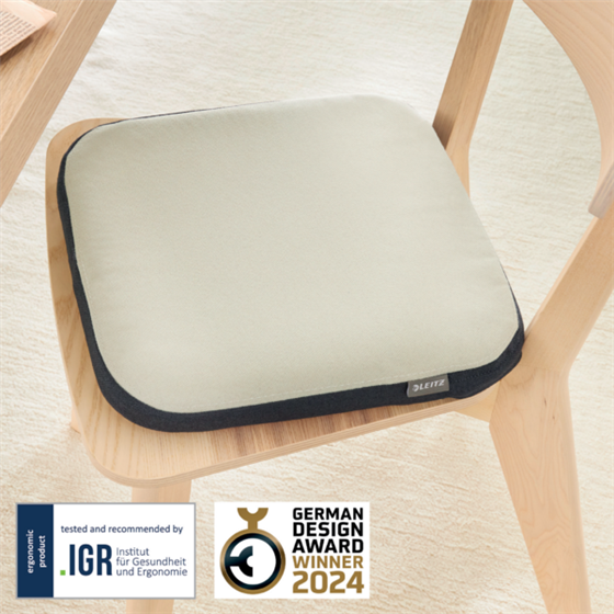 Cojín Wobble Active Leitz Ergo Con Funda De Tela Gris