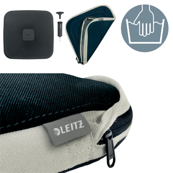 Cojín Wobble Active Leitz Ergo Con Funda De Tela Gris Oscuro