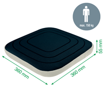 Cojín Wobble Active Leitz Ergo Con Funda De Tela Gris Oscuro