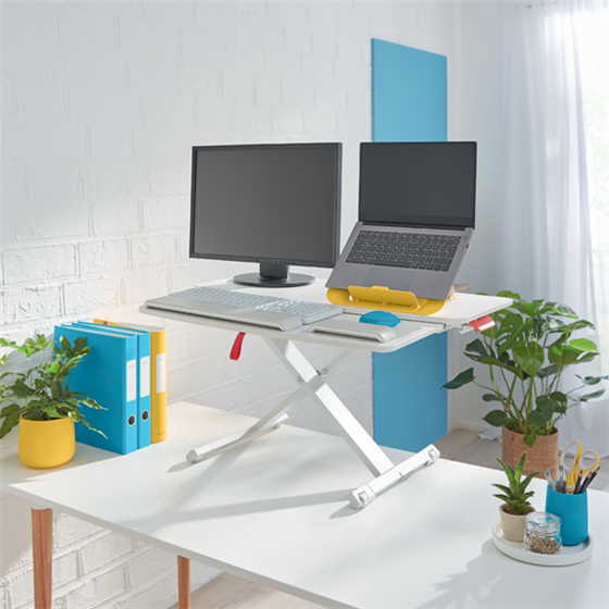 Convertidor De Escritorio Leitz Ergo Cosy Con Bandeja Deslizante Gris