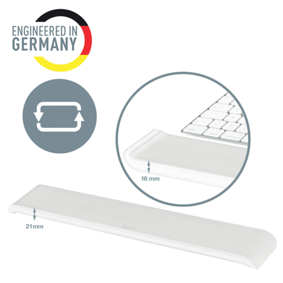 Reposamuñecas Ajustable Para Teclado Leitz Ergo Cosy Gris