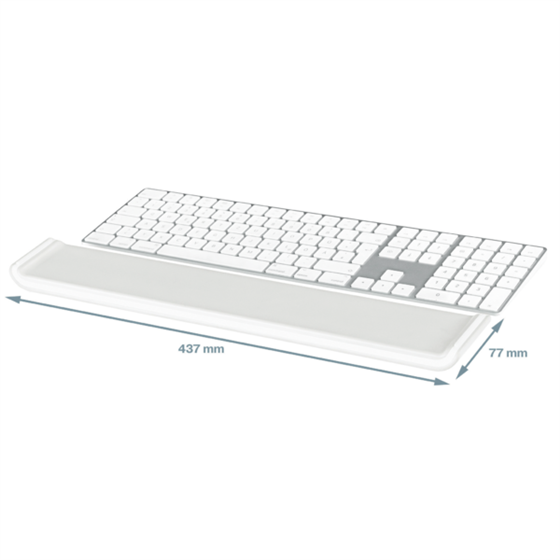 Reposamuñecas Ajustable Para Teclado Leitz Ergo Cosy Gris