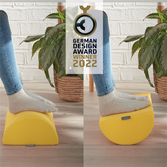 Reposapiés De Escritorio Leitz Ergo Cosy Amarillo Cálido