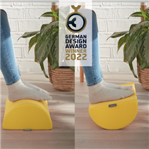 Reposapiés De Escritorio Leitz Ergo Cosy Amarillo Cálido