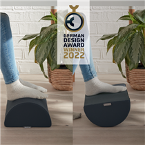 Reposapiés De Escritorio Leitz Ergo Cosy Gris Terciopelo