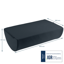 Reposapiés De Escritorio Leitz Ergo Cosy Gris Terciopelo