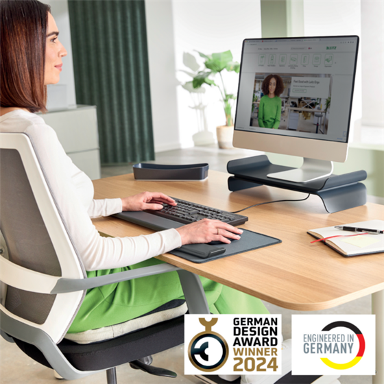 Soporte De Monitor Ajustable Leitz Ergo Gris Oscuro