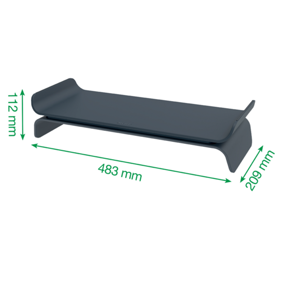 Soporte De Monitor Ajustable Leitz Ergo Gris Oscuro