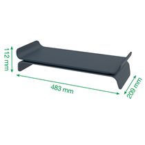 Soporte De Monitor Ajustable Leitz Ergo Gris Oscuro