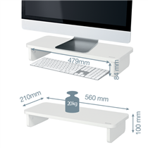 Soporte De Monitor Leitz Ergo Blanco