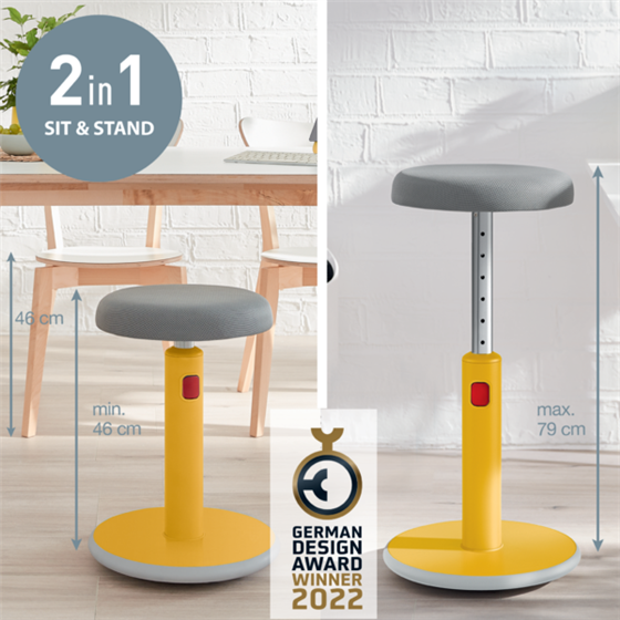 Taburete Leitz Ergo Cosy Active Amarillo Cálido