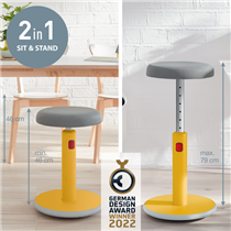 Taburete Leitz Ergo Cosy Active Amarillo Cálido