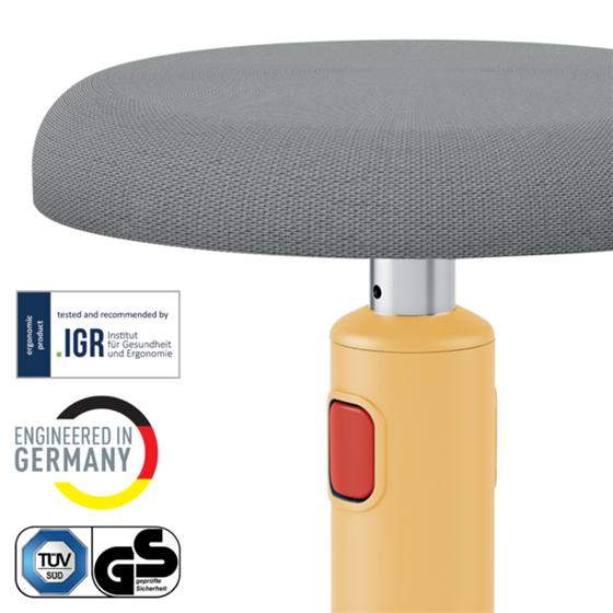 Taburete Leitz Ergo Cosy Active Amarillo Cálido