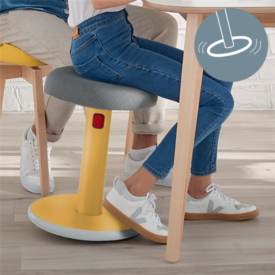 Taburete Leitz Ergo Cosy Active Amarillo Cálido