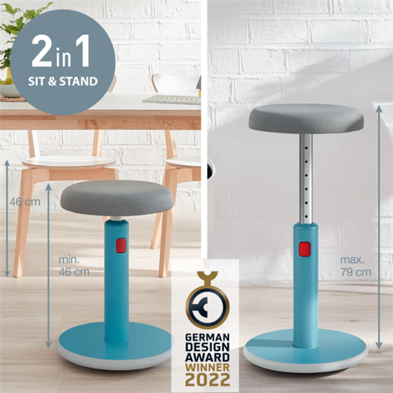 Taburete Leitz Ergo Cosy Active Azul Calma