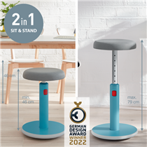 Taburete Leitz Ergo Cosy Active Azul Calma