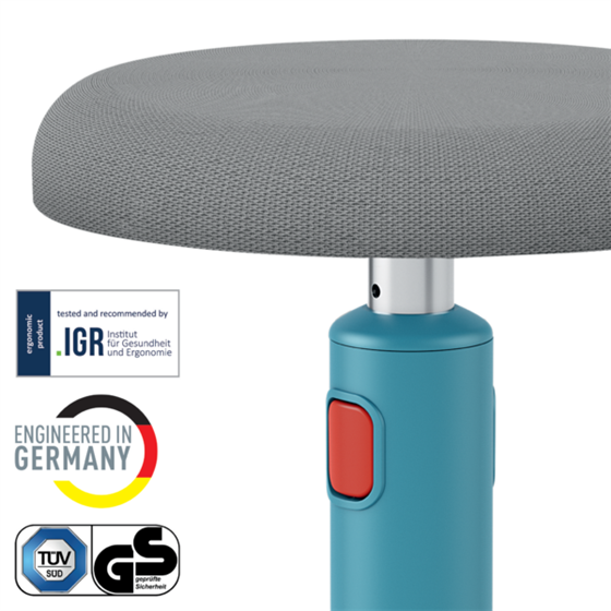 Taburete Leitz Ergo Cosy Active Azul Calma