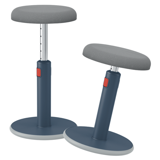 Taburete Leitz Ergo Cosy Active Gris Terciopelo