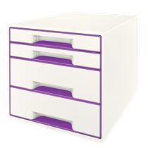 Buc de cajones WOW CUBE de Leitz Púrpura 2x An. x Al. x Pr.: 245 x 34 x 325 mm, 2x 245 x 71 x 325 mm A4 Maxi