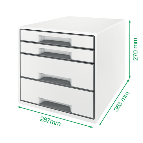 Buc de cajones WOW CUBE de Leitz Púrpura 2x An. x Al. x Pr.: 245 x 34 x 325 mm, 2x 245 x 71 x 325 mm A4 Maxi