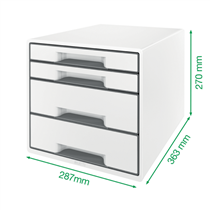 Buc de cajones WOW CUBE de Leitz Púrpura 2x An. x Al. x Pr.: 245 x 34 x 325 mm, 2x 245 x 71 x 325 mm A4 Maxi