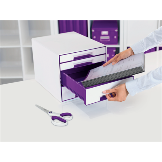 Buc de cajones WOW CUBE de Leitz Púrpura 2x An. x Al. x Pr.: 245 x 34 x 325 mm, 2x 245 x 71 x 325 mm A4 Maxi